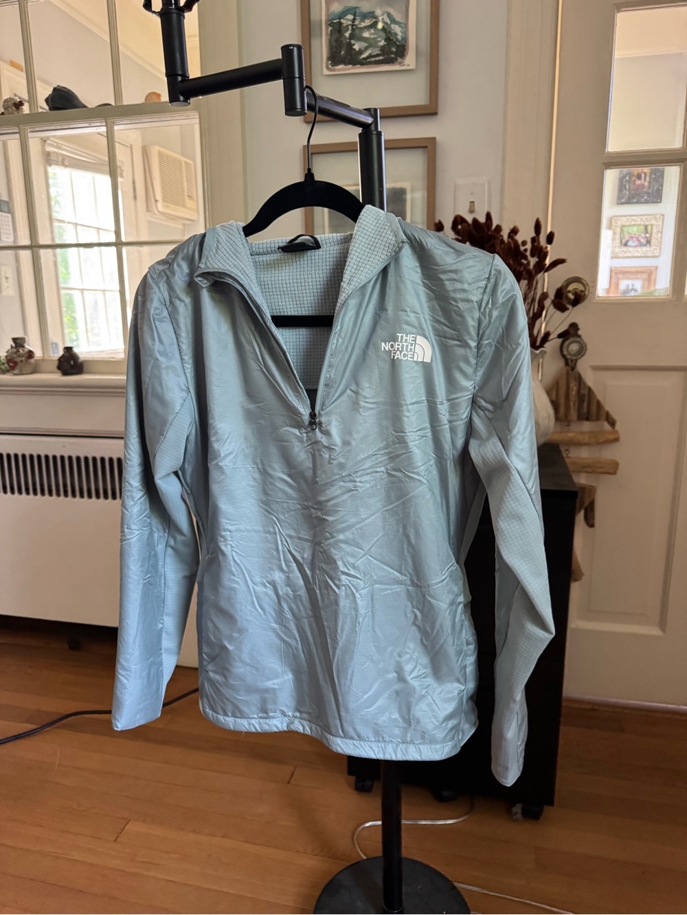 The North Face Pale Blue Half-Zip Hooded Pullover